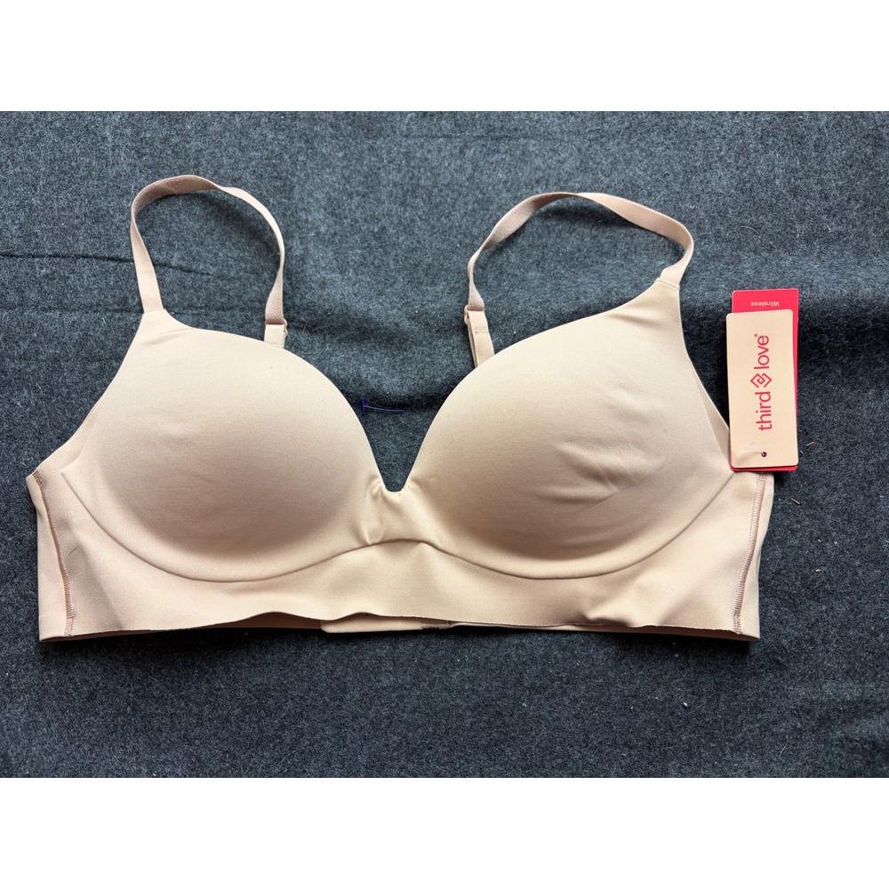 ThirdLove Form 360 Wireless Bra Nude Beige 36B Seamless Padded NWT $68